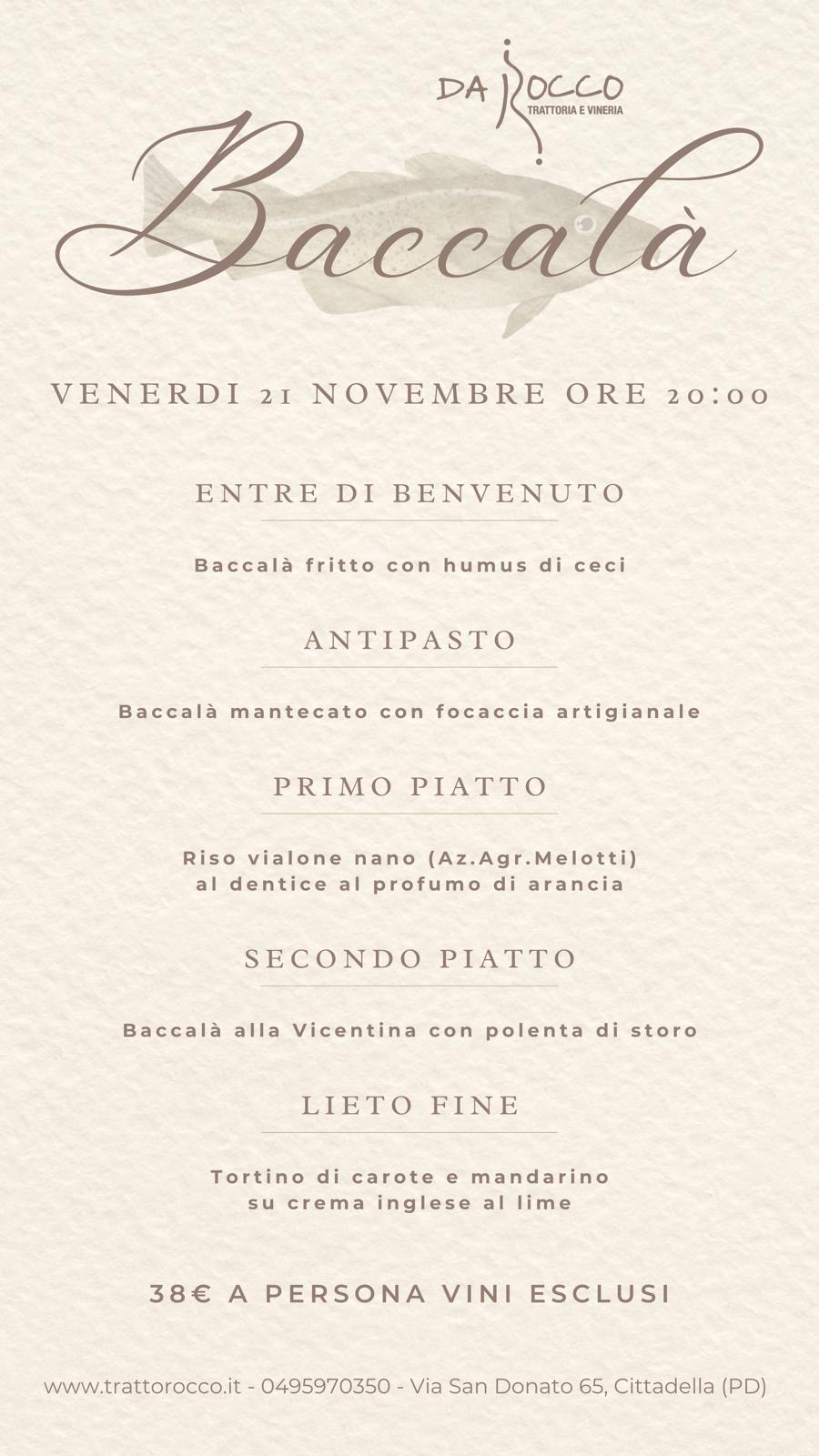 Serata baccalà foto