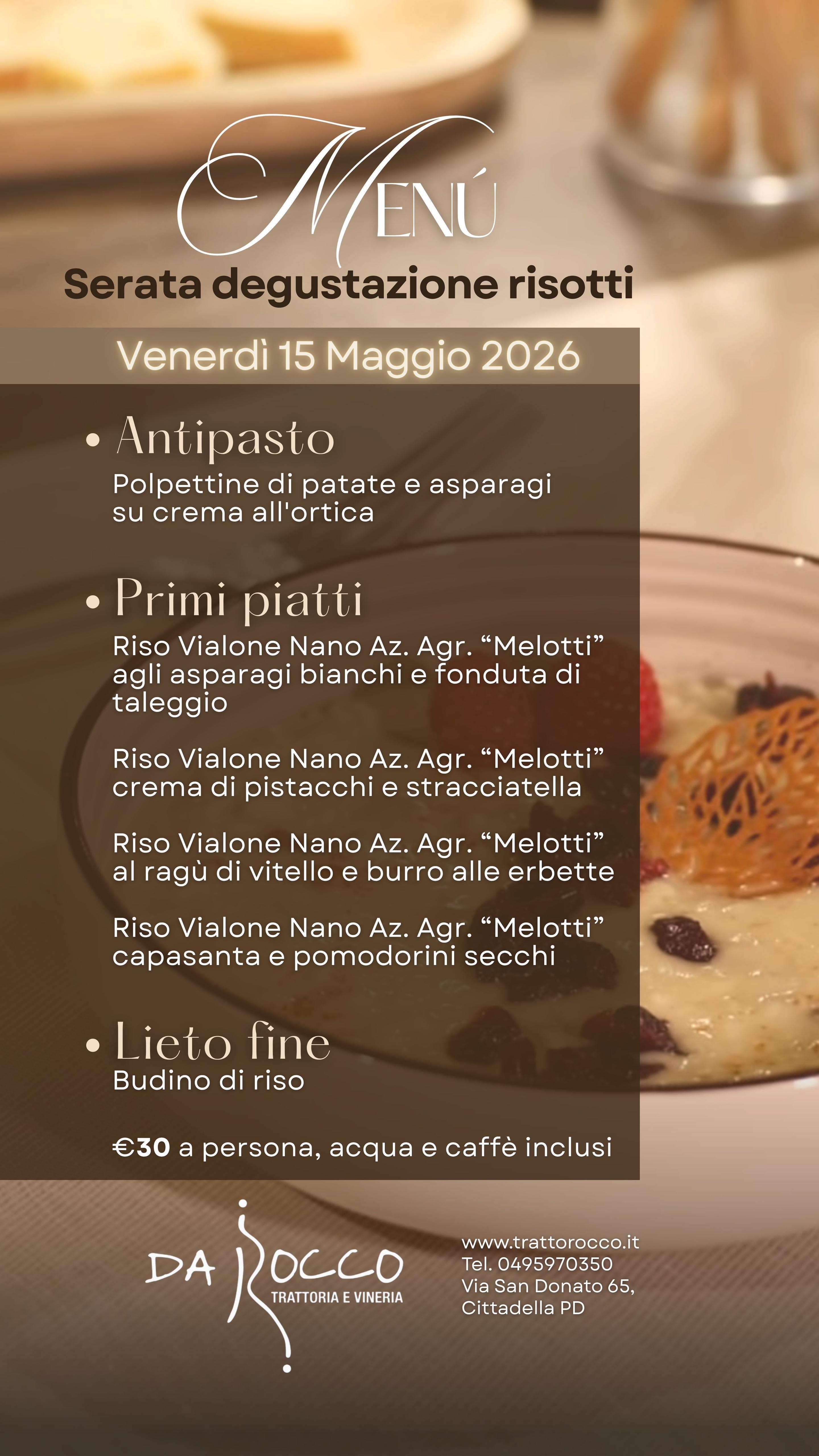 Serata degustazione risotti foto